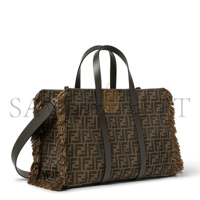 FENDI SUMMER TOTE BROWN FF JACQUARD FABRIC BAG 8BH435AFPMF1GL7 (37*29*16cm) FENDI SUMMER TOTE BROWN FF JACQUARD FABRIC BAG 8BH435AFPMF1GL7 (37*29*16cm)